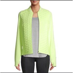 Avia Neon Green Active Performance Quilted Running Jacket size L 12-14